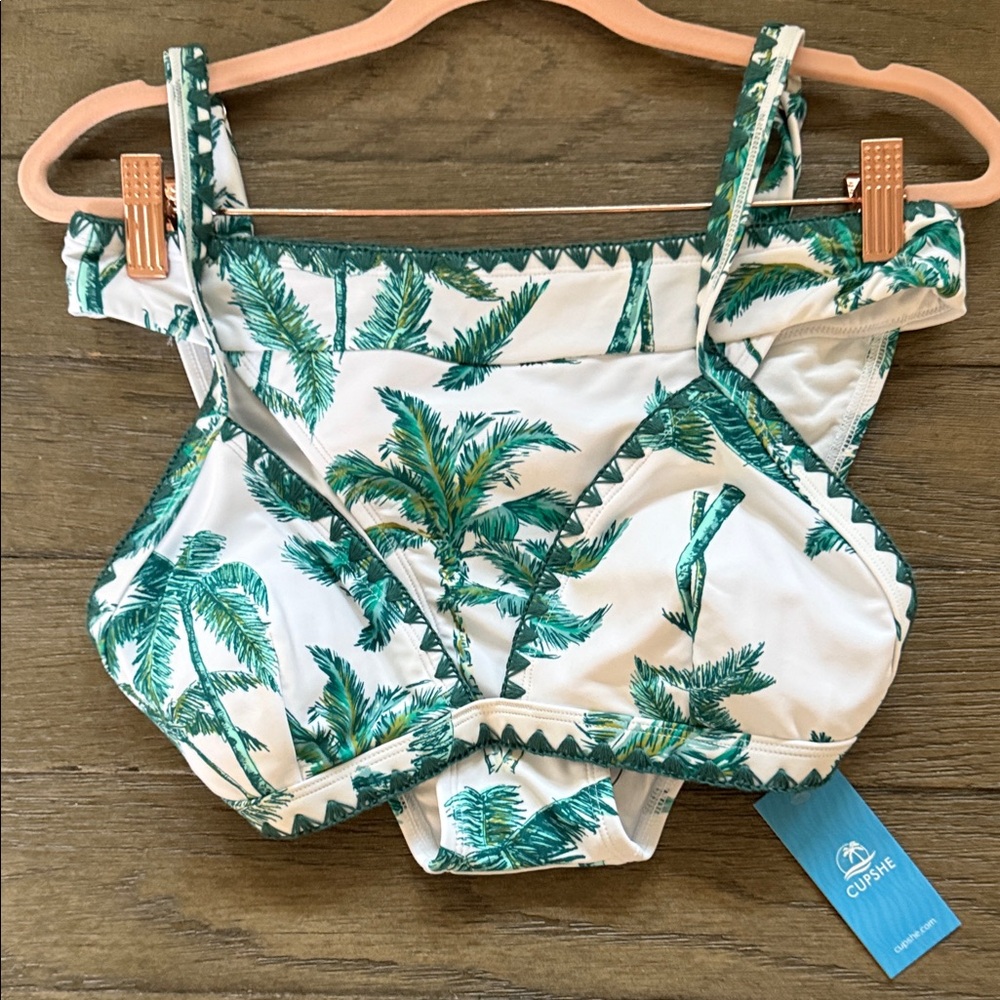Cupshe Tropical Palm Bikini Top